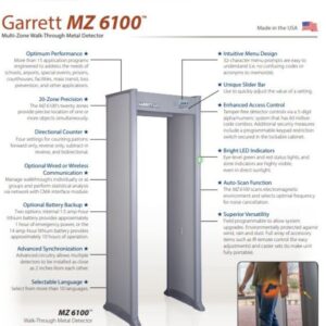 WalkThrough Metal Detector MZ 6100